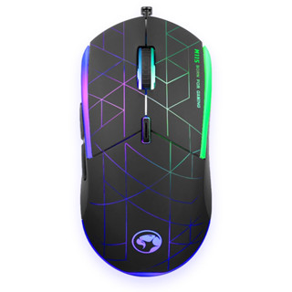 MOUSE + MOUSE PAD MARVO M115+G1 เมาส์มีไฟ 7 สี สีสันสวยงามมาพร้อมแผ่นรองเมาส์