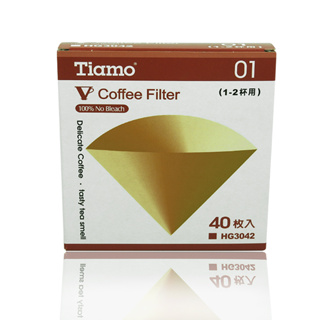 (WAFFLE) กระดาษกรองกาแฟ ทรงกรวย Tiamo 01 ขนาด 1-2 ถ้วย 1610-461