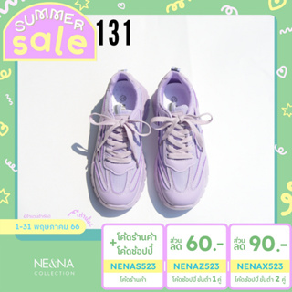 สินค้า รองเท้าเเฟชั่นผู้หญิงเเบบผ้าใบส้นปานกลาง No. 131 NE&NA Collection Shoes