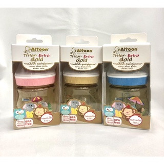 ขวดนมคอกว้าง Tritan Extra Gold ขนาด 5 ออนซ์ จุกนม S เหมาะสำหรับวัย 0-3 เดือน จุกนมฐานกว้างเสมือนนมแม่ วาล์วคู่ลดท้องอืด