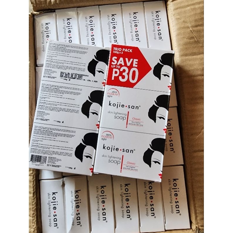 Lot De 3 Savons éclaircissants Kojie San - Savon Blanchissant 3x100g
