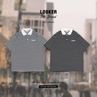 สินค้า LOOKER - เสื้อยืดโปโลริ้ว (ผ้าแมงโก้)