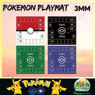 Playmat Pokemon Card Games สนามรบ Battle Pad แผ่นรองการ์ด Tcg แผ่นรองการ์ดคู่ แผ่นรองคุณภาพสูง เกมกระดาน 600*600*3mm