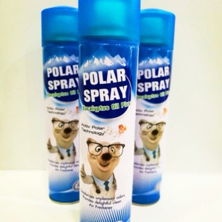 Polar spray สเปรย์ปรับอากาศกลิ่นยูคาลิปตัส ผสม active polar เพื่ออากาศที่สะอาด หอม เย็น ปลอดภัย เหมาะกับผู้เป็นภูมิแพ้