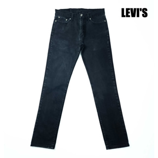 ยีนส์ลีวายส์ Levis เอว 511 สีดำฟอก ผ้ายืด ขาเดฟ