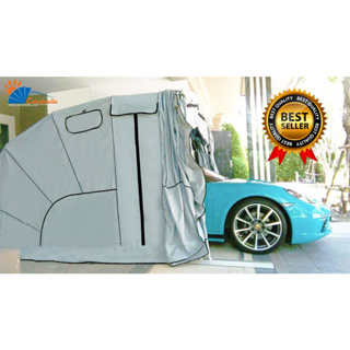 โรงจอดรถสำเร็จรูป CARSBRELLA  รุ่น RAINBOW SIZE M สำหรับรถยนต์ที่มีขนาดกลาง ป้องกันรังสี UV 100%