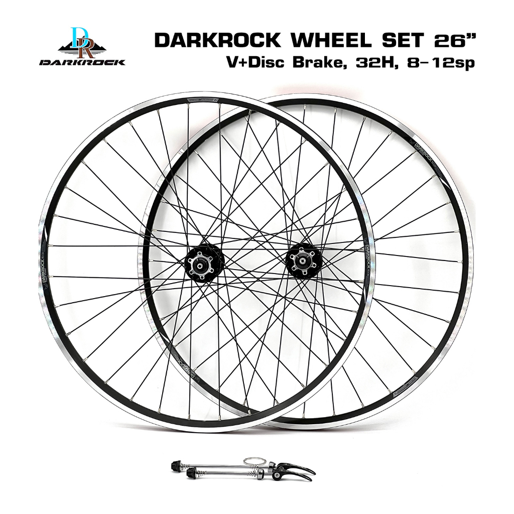 ชุดล้อจักรยานทัวร์ริ่ง-26-นิ้วดีๆ-จากแบรนด์-darkrock-v-disc-brake-32h-8-12sp-คุณภาพคุ้มค่า-ทนทานแน่นอน