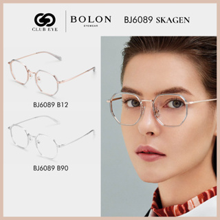 BOLON กรอบแว่นสายตา โบลอน รุ่น SKAGEN BJ6089 ทรงเหลี่ยม  [SS22ของแท้ มีประกัน]