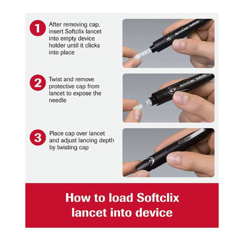 accu-chek-softclix-lancet-เข็มเจาะเลือดปลายนิ้วใช้กับปากกา-ของแท้-accuchek-softclix-เข็มเจาะสำหรับปากกา