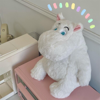 🌈 ตุ๊กตา น้อนฮิปโป สีขาว Moomin มูมิน มาใหม่ค่า ของแต่งบ้านน่ารักๆ พร็อบถ่ายรูป ส่งเป็นของขวัญร