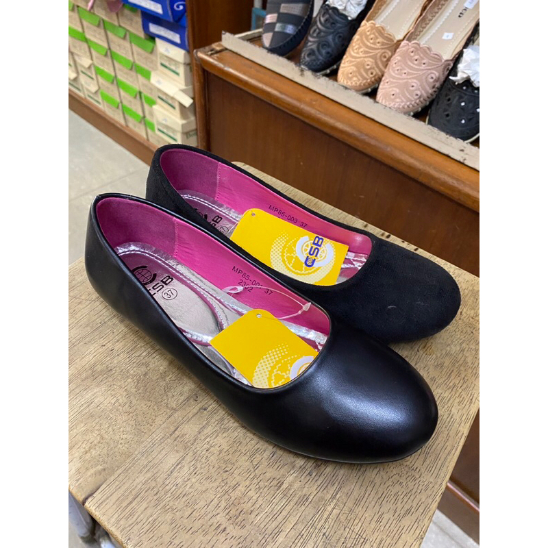 รองเท้าคัทชูสีดำ-ส้นแบน-size37-41