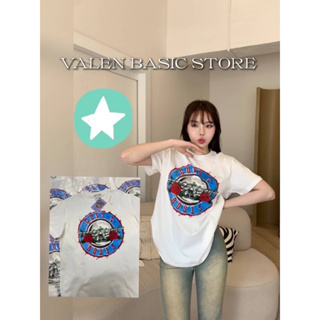 VALEN BASIC STORE🌹เสื้อยืดวงกันแอนด์โรส ลายปืนกุหลาบ