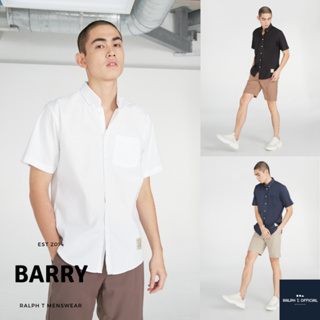 สินค้า [6-15MAY โค้ด10% MAY10MA] เสื้อเชิ้ตแขนสั้นผู้ชาย OXFORD BARRY RALPH T เสื้อเชิ้ตผู้ชาย แขนสั้น เสื้อผู้ชาย