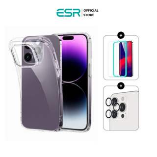 ESR Project Zero Clear Case + Tempered-Glass Screen Protector + Camera Lens Protectors เคสไอโฟน เคสใส กระจกกันเลนส์ ฟิล์