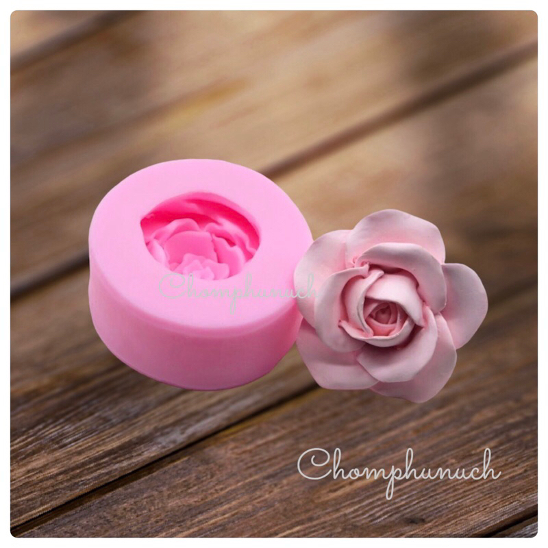 พิมพ์ซิลิโคนรูปดอกกุหลาบบาน-รุ่น-f16-สีชมพู