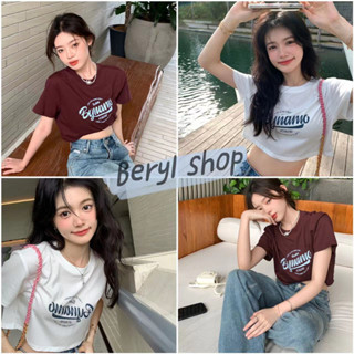 Beryl🌻เสื้อท่อนบน🍒เสื้อลำลองหลวมแขนสั้น