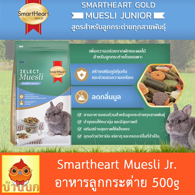 smartheart-gold-muesli-rabbit-junior-500g-อาหารลูกกระต่าย-สมาร์ทฮาร์ท-โกลด์-ซีเลกต์-มูสลี่-ลูกกระต่าย-อาหารกระต่าย