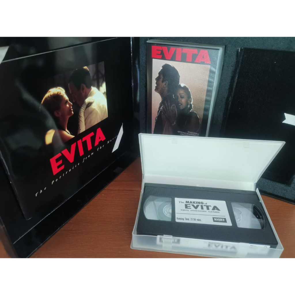 วีดีโอ-vhs-madonna-boxset-making-of-evita-video-tape-amp-booklet-ใหม่-หายาก