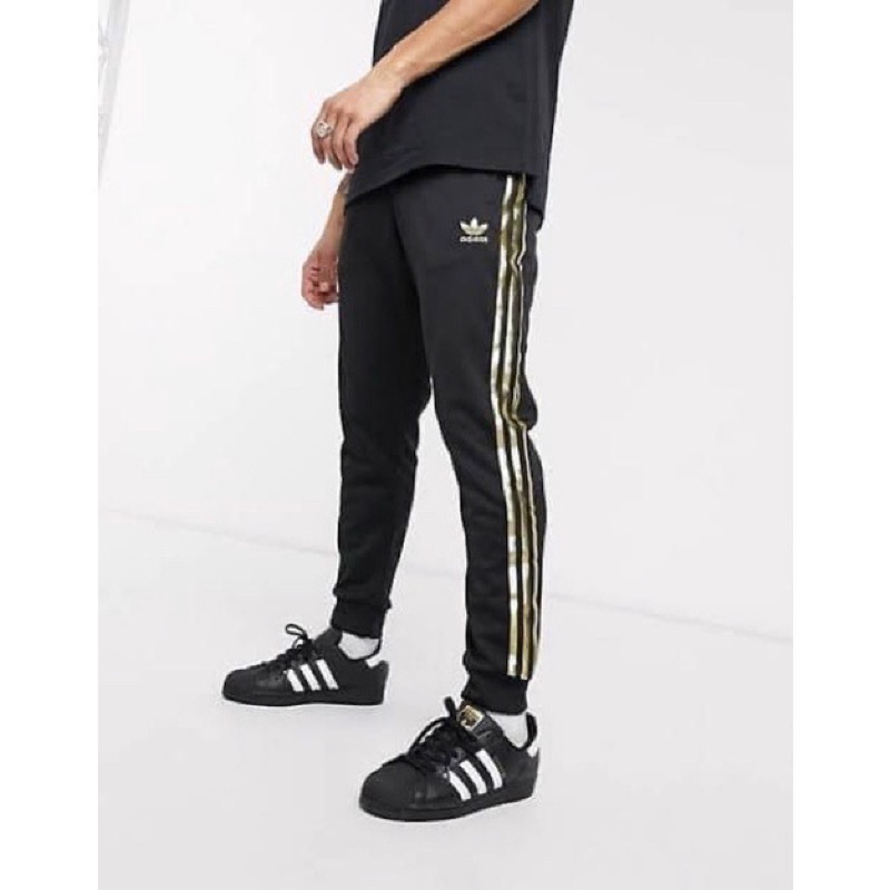 adidas-jogging-pants-กางเกงวอร์มสีดำแถบทองแท้ป้ายห้อย