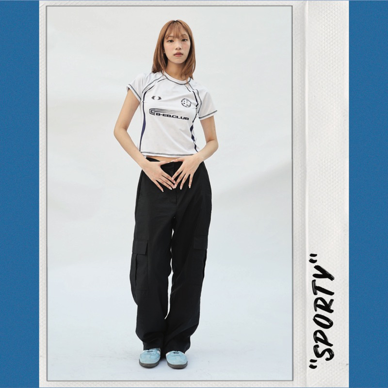 "SPORTY" baby tee Shopee Thailand