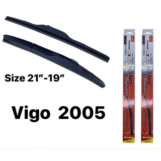 ที่ปัดน้ำฝน ใบปัดน้ำฝน ซิลิโคน ตรงรุ่น Vigo 2005ไชค์21”-19”ยี่ห้อ Diamond กล่องแดง 1คู่  * ซิลิโคนอย่างดี * การใช้ง