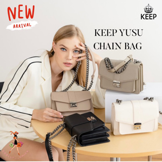 [ New Arrivals ] กระเป๋าสะพายข้าง KEEP BAG รุ่น Yusu Chain Bag มีให้เลือก4สีค่ะ!!