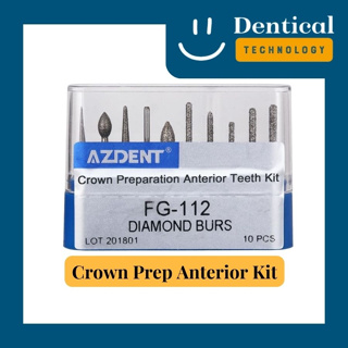 ชุดหัวกรอสำหรับการทำครอบฟันในฟันหน้า (Crown Preparation Anterior Teeth Kit)