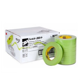 3M 233+ 24mmx55m เทปปิดพ่นสี งานรถยนต์ SCOTCH PERFORMANCE GREEN AUTO MASKING TAPE (24ม้วน)