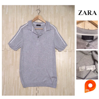 ZARA MAN เสื้อไหมพรมสีเทา อก 34” ยืดได้ 40” สภาพใหม่เทียบมือ1