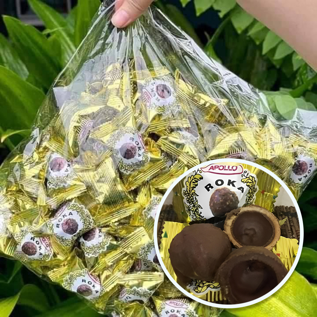 ช็อคโกแลต โรก้า Roka Apollo ช็อคโกแลตบอลผสมถั่ว ขนาด 70 ลูก | Shopee ...