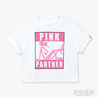 DOSH GIRLS CROPPED TOPS PINK PANTHER เสื้อยืดทรงครอป เด็กผู้หญิง 9FPPGT1002-OW