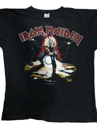 [จัดส่งฟรี!!!] เสื้อวงดนตรี Iron Maiden Maiden Japan ปี 1990 งานยุคต้นโดยนำแบบเสื้อ Maiden Japan ปี 1981 Size L