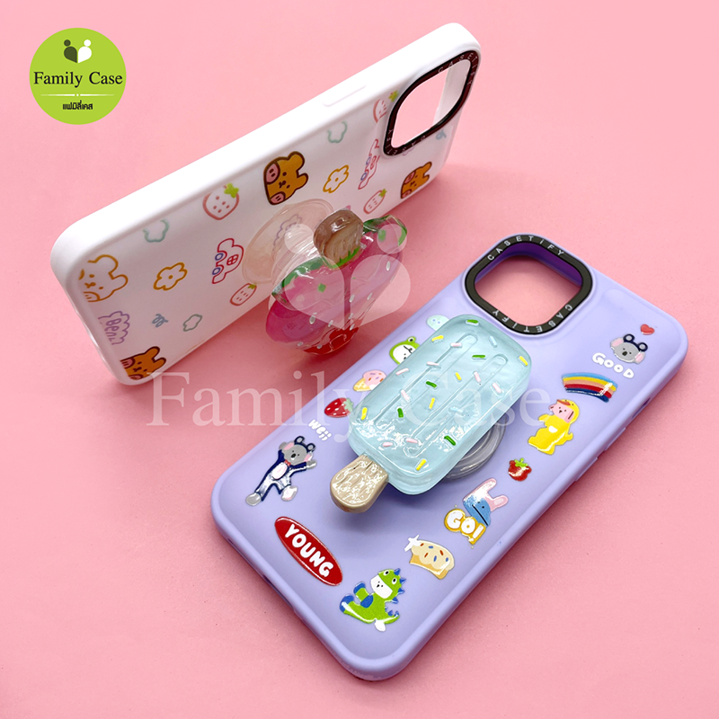 oppo-vivo-เคสมือถือนิ่ม-tpu-กันเลนส์กล้องพิมพ์ลายการ์ตูน-ฟรี-griptok-เรซิ่น-ลายน่ารัก