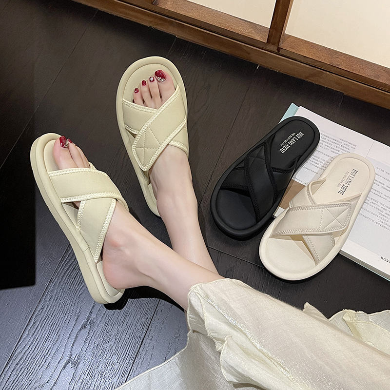 ผลิตภัณฑ์ใหม่-รองเท้าแตะแฟชั่นผู้หญิง-พื้นรองเท้านุ่มสวมใส่สบาย