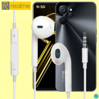 หูฟัง สมอลทอล์ค Realme Aux 3.5 เรียลมี 9i 5G สวมใส่สบาย เบสนุ่ม เสียงดี รีโมทเล่น-หยุดเพลง-เพิ่ม-ลดระดับเสียง