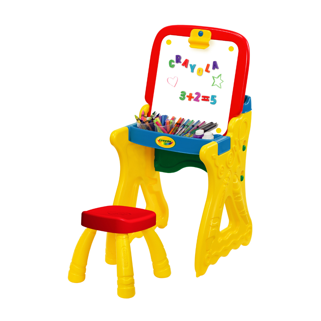 crayola-โต๊ะและเก้าอี้วาดรูป2in1-สำหรับเด็ก3-6ขวบ