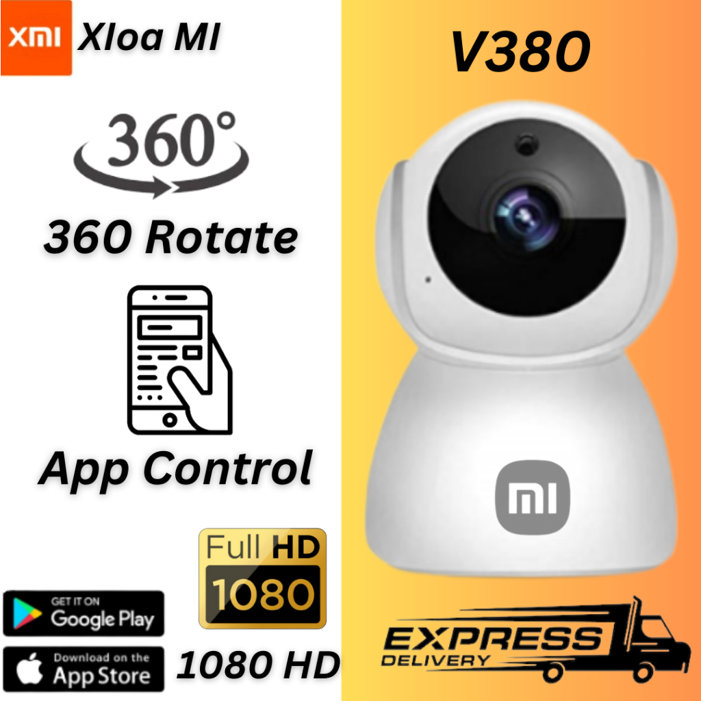 ราคาและรีวิวXiao MI Home Security CCTV 360 SE 2K V380 PTZ Pro WI-FI HD 1080P / 1296P กล้องวงจรปิดไร้สาย.