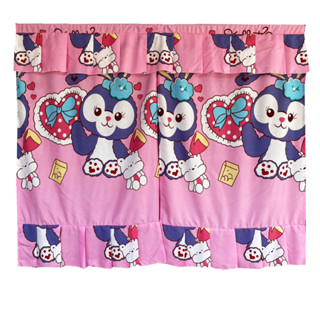 ผ้าม่านหน้าต่าง ม่านหน้าต่างบานคู่ ลายการ์ตูน สเตลล่า ขนาด กว้าง 160cm x ยาว 120cm