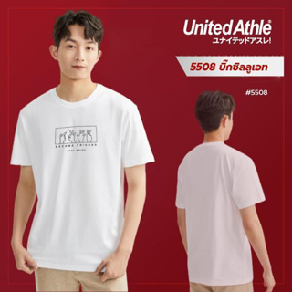 United Athle®  เสื้อยืดผู้ชาย  เสื้อยืดคอกลมแขนสั้น BECOME FRIENDS- สีขาว รุ่น #5508