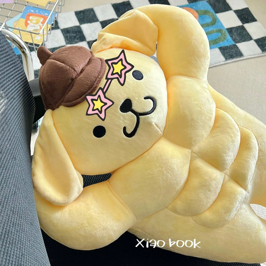 ส่งจากไทย-ตุ๊กตา-pompompurin-ปอมปอมปุริน-ตุ๊กตาหุ่นล่ำบึก-น้องน่ารัก-กล้ามแน่นมาก-ตุ๊กตาน่ารัก-ของขวัญวันเกิด