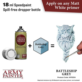 🔥มีของพร้อมส่ง🔥 Army Painter Speedpaint 2.0 Battleship Grey 18ml AP-WP2024 สีทาโมเดล อะคริลิคสูตรน้ำ Water Based Acrylic