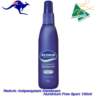 Redwin Antiperspirant Deodorant Aluminium Free Sport 150ml สเปรย์ระงับกลิ่นกาย หอมทน นานตลอดวัน แท้จากออสสเตรเลีย