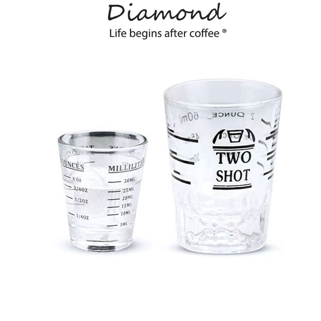 diamond-coffee-แก้วช็อต-กาแฟเอสเปรสโซ่-แก้วตวงกาแฟ-มีขีดวัด-ขนาด-30-60มล-espresso-shot-glass-ถ้วยสเกล-มีสเกลวัด