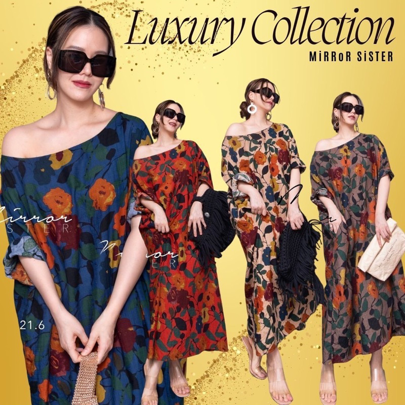 Code : 30521.6 เดรสลายดอก เดรสทรงหลวม งานป้าย Mirrorsister | Shopee ...