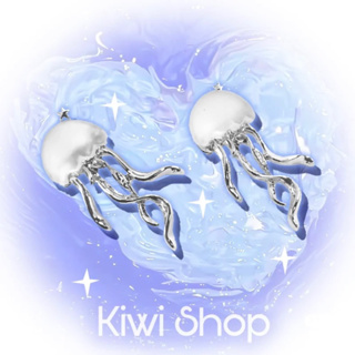 🔥Sale🔥ต่างหูรูปแมงกระพรุน 17GIRL Jellyfish Metal Earrings พร้อมส่ง