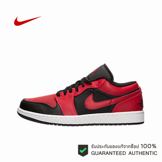 nike-air-jordan-1-retro-low-black-gym-black-red-ของแท้-100