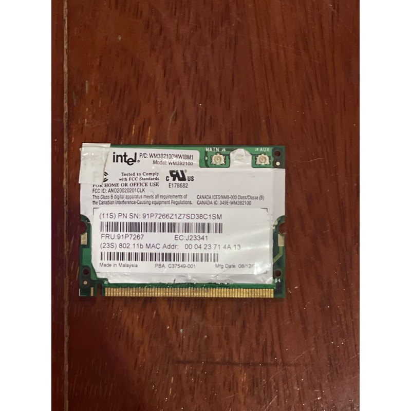 การ์ดไวไฟ network card ibm r40 ของแท้ สามารถใส่กับเครื่องอื่นก็ได้ลด ...