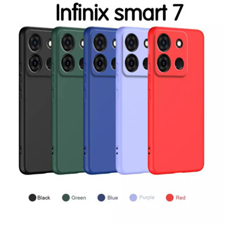 Infinix smart7 HD(พร้อมส่งในไทย)เคสTPU​นิ่ม​สีพาสเทลแบบคลุมกล้องinfinix smart 7/Tecno spark Go 2023ตรงรุ่น