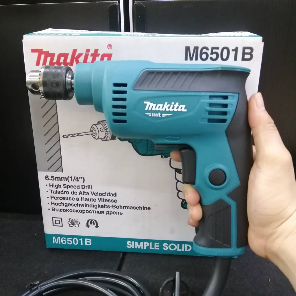 makita-สว่านไฟฟ้า-1-4-ซ้ายขวา-ปรับรอบ-230w-m6501b