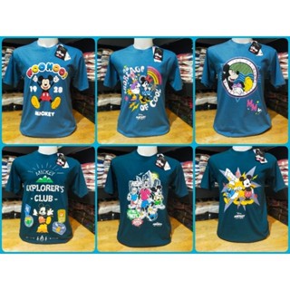 เสื้อ Mickey Mouse สีฟ้าเข้ม/สีเขียวน้ำทะเล 💙 (ผลิตพิเศษ)